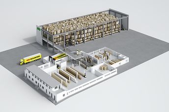 MPE Plastics 3D Podgląd modelowego magazynu