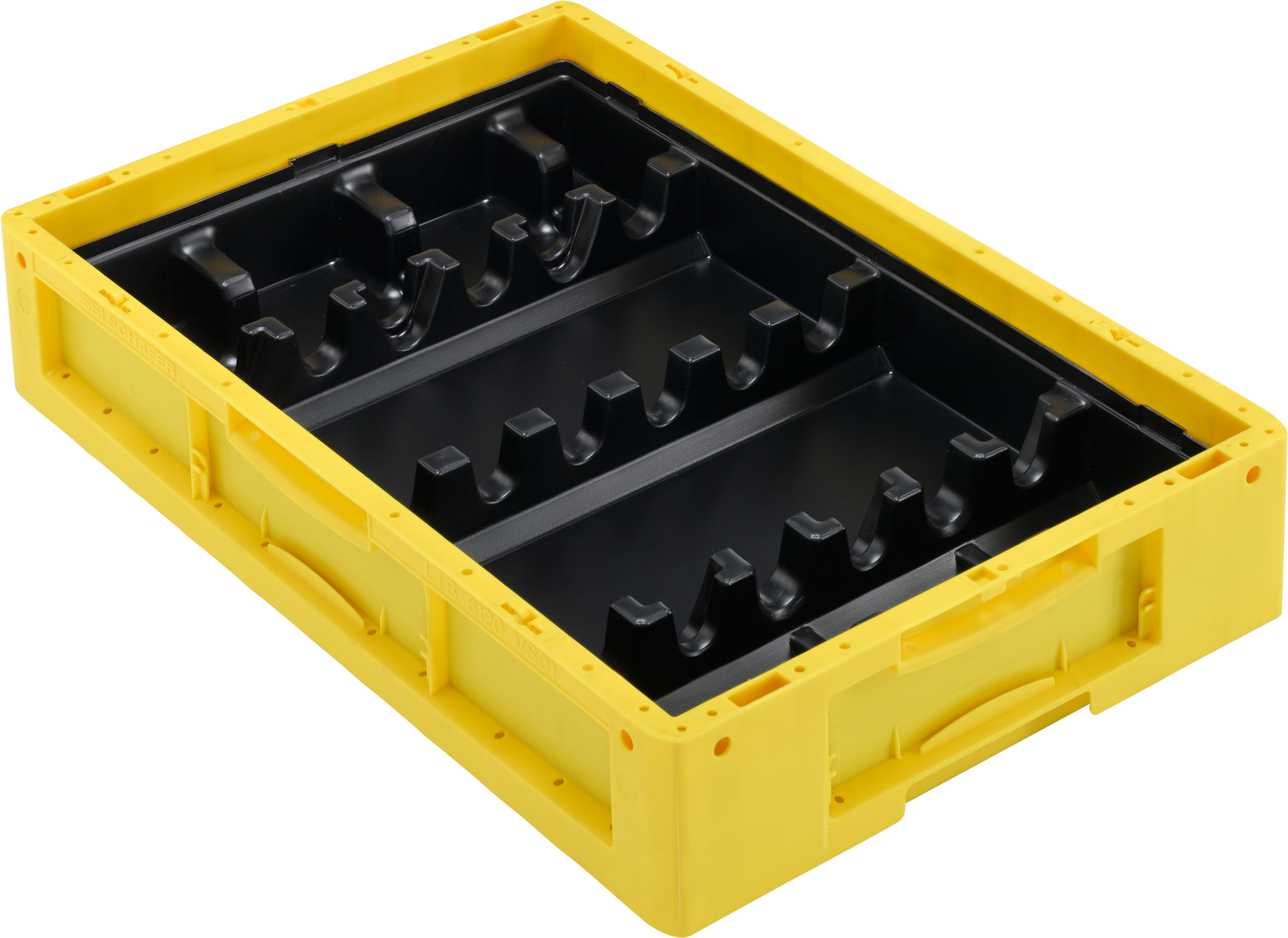 LTB container with vacuum-formed insert