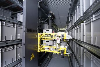 Automated bin warehouse at Klingspor