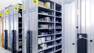 Mobile shelving for light loads
