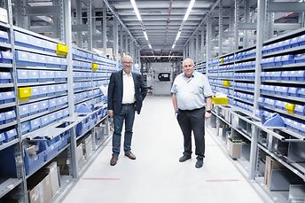 Ulf Timmermann, CEO reichelt elektronik, and Ralph Schließer