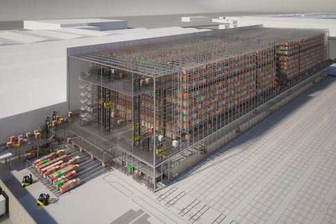 Visualisation 3D entrepôt logitsique La Costena à Ecatepec de Morelos, Mexique
