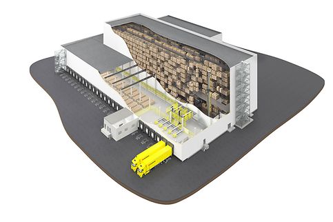 Visualisation 3D de l'entrepôt d'EDEKA Gochsheim