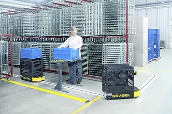 Weasel a raktározási folyamatba integrálva