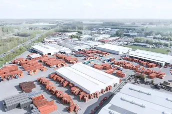 Ostendorf raktára madártávlatból 