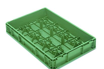 Workpiece carrier made from PP for eight parts