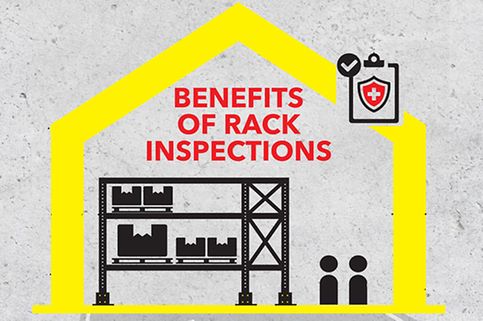 warehouse safety infographic - Benefits of racks inspections