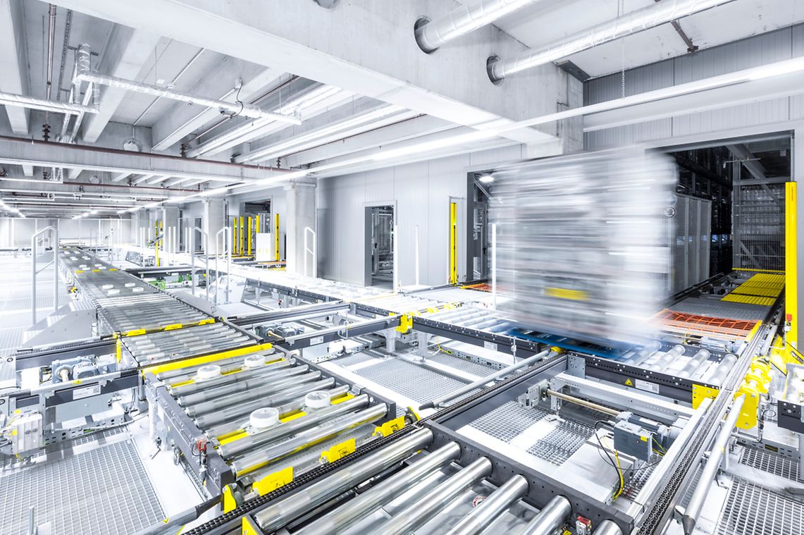 EDEKA Gochsheim, Pallet conveying System