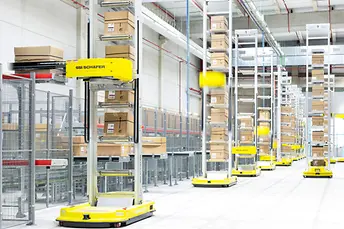 AGV, vezető nélküli raktári járművek