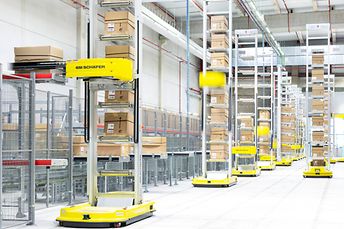 AGV, vezető nélküli raktári járművek