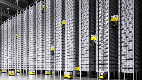 ClimbBots in warehouse