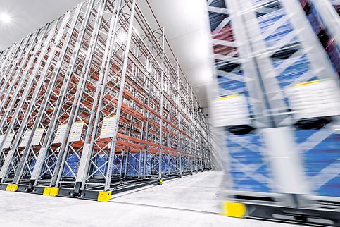 Rack in Motion Verschieberegale