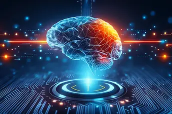 Firefly Bilderkennung, Lichtstimmung dunkel blau mit leuchtetenden gelben und roten Akzenten 70365