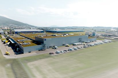 Aerial vue of Galexis AG in Niederbipp